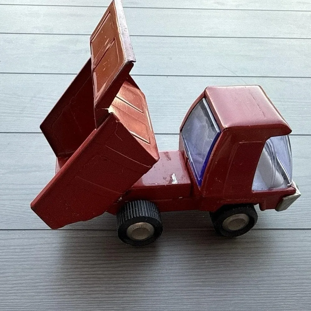 Buddy L Tilting Dump Truck Toy Diecast Red Good Vintage Pressed Steel Japan Made